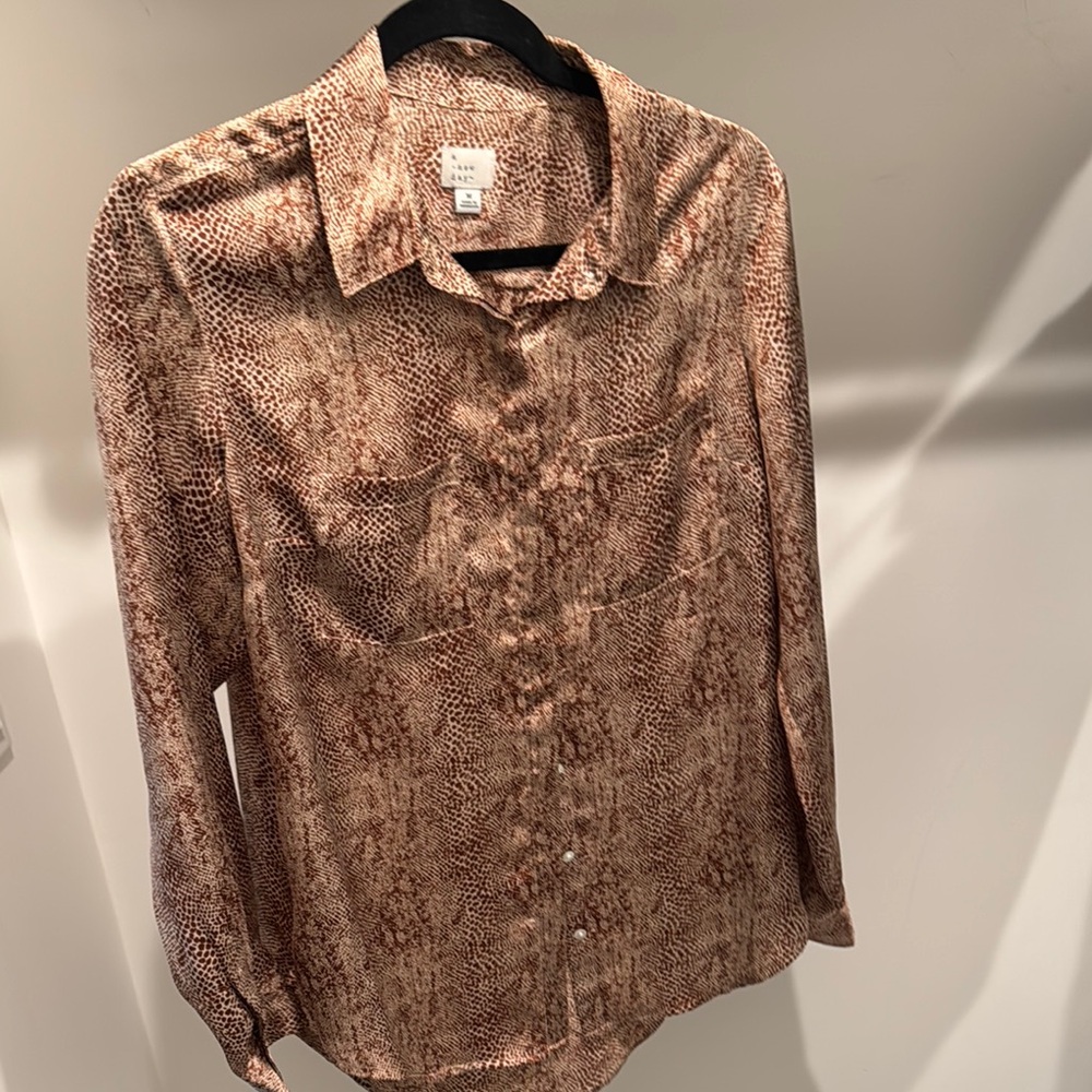 Brown Patterned women’s  Shirt